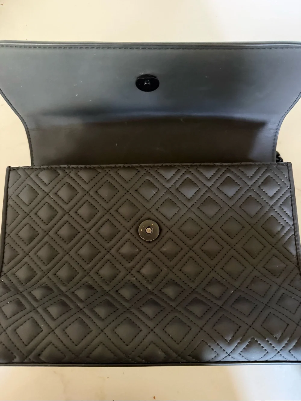 Tory Burch Fleming Matte Crossbody Black/Black.